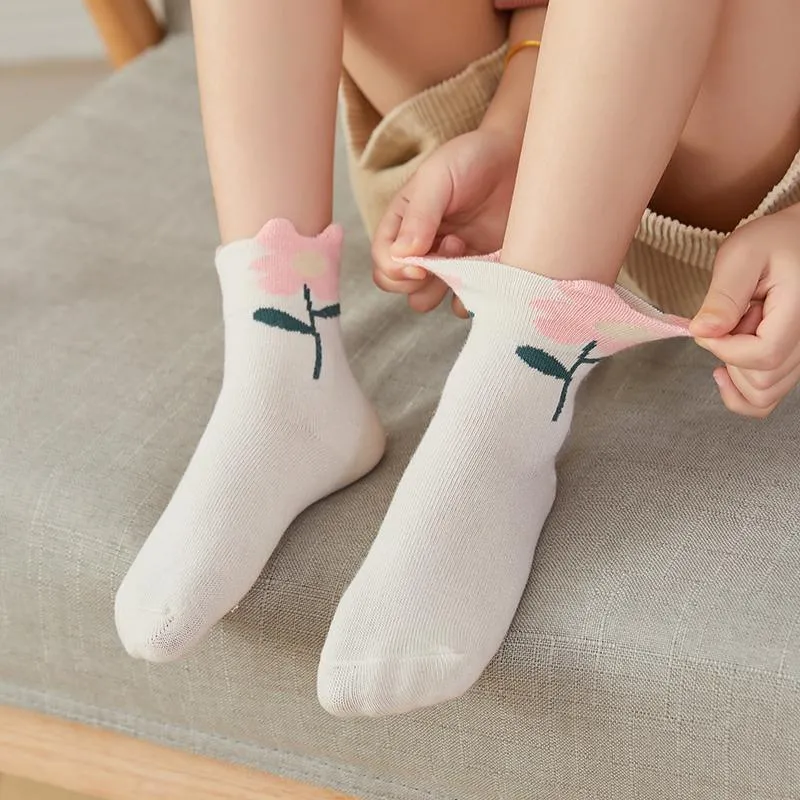 5-piece Knee-High Stockings for Girl