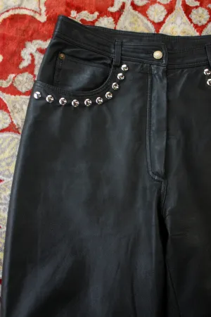 90s Studded Leather Pants