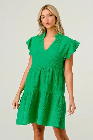 A Day At The Masters Green Gauze Dress