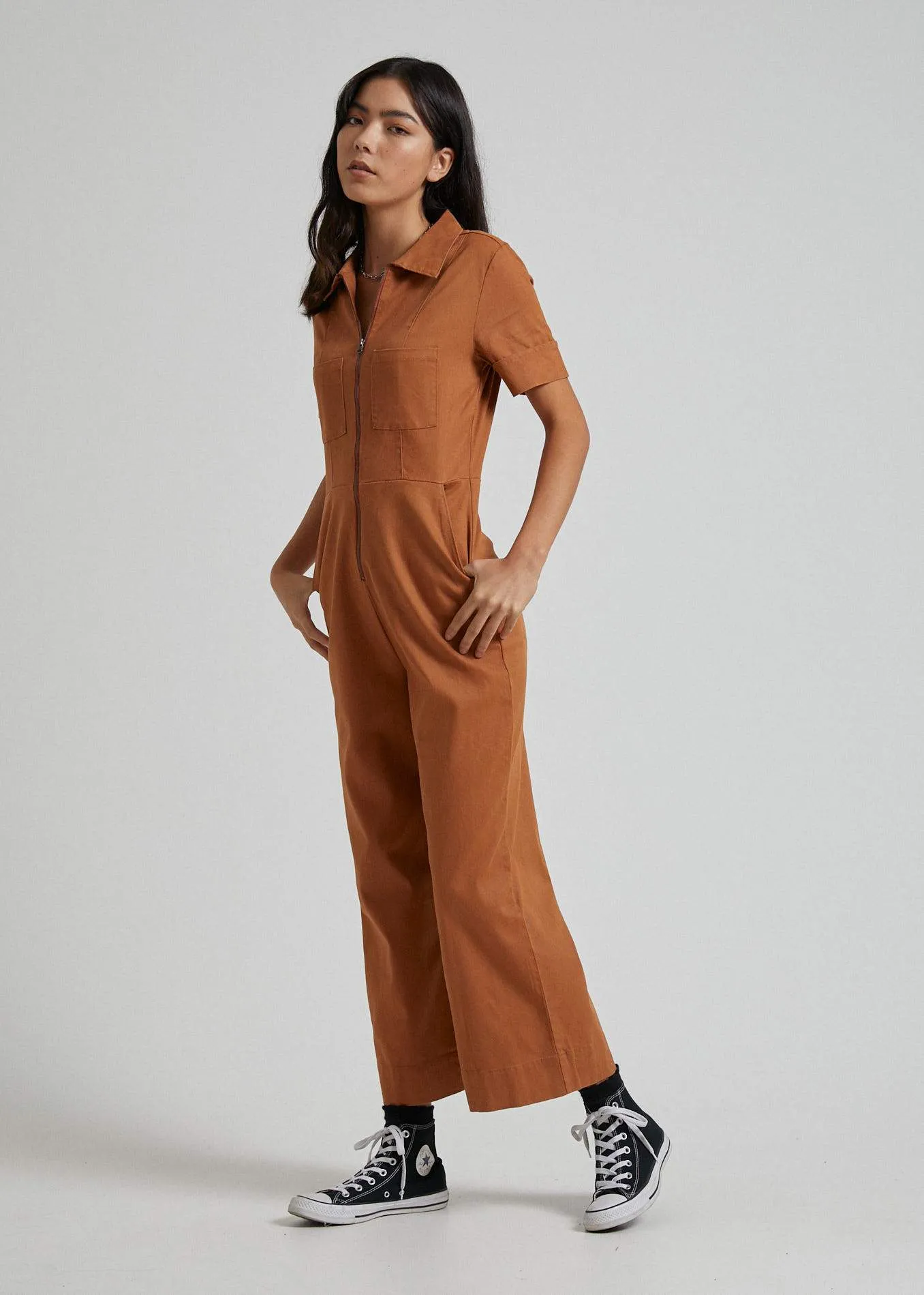 Afends Womens Cora - Hemp Boilersuit - Clay