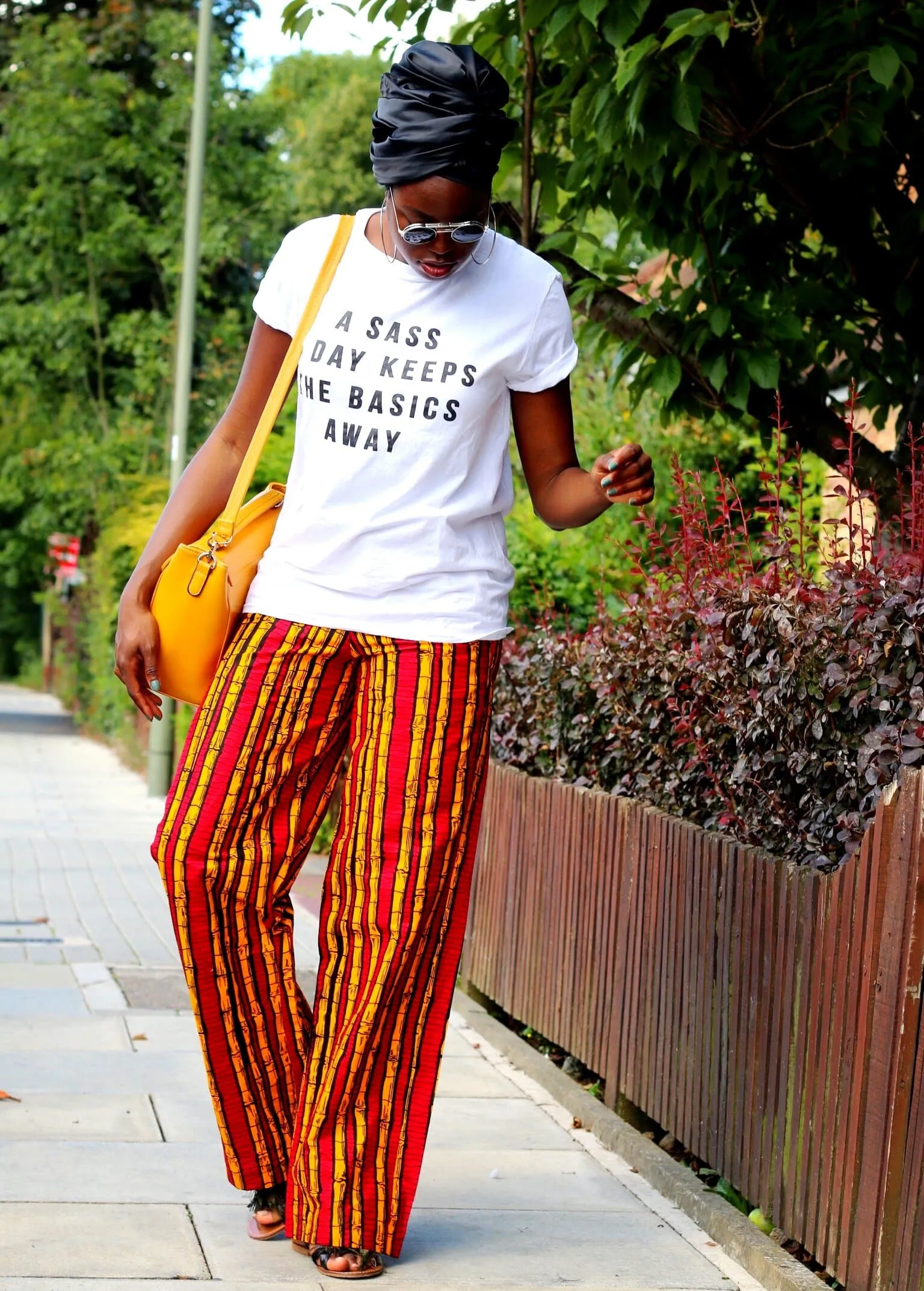 African Print Ankara Pallazo Trousers - Red