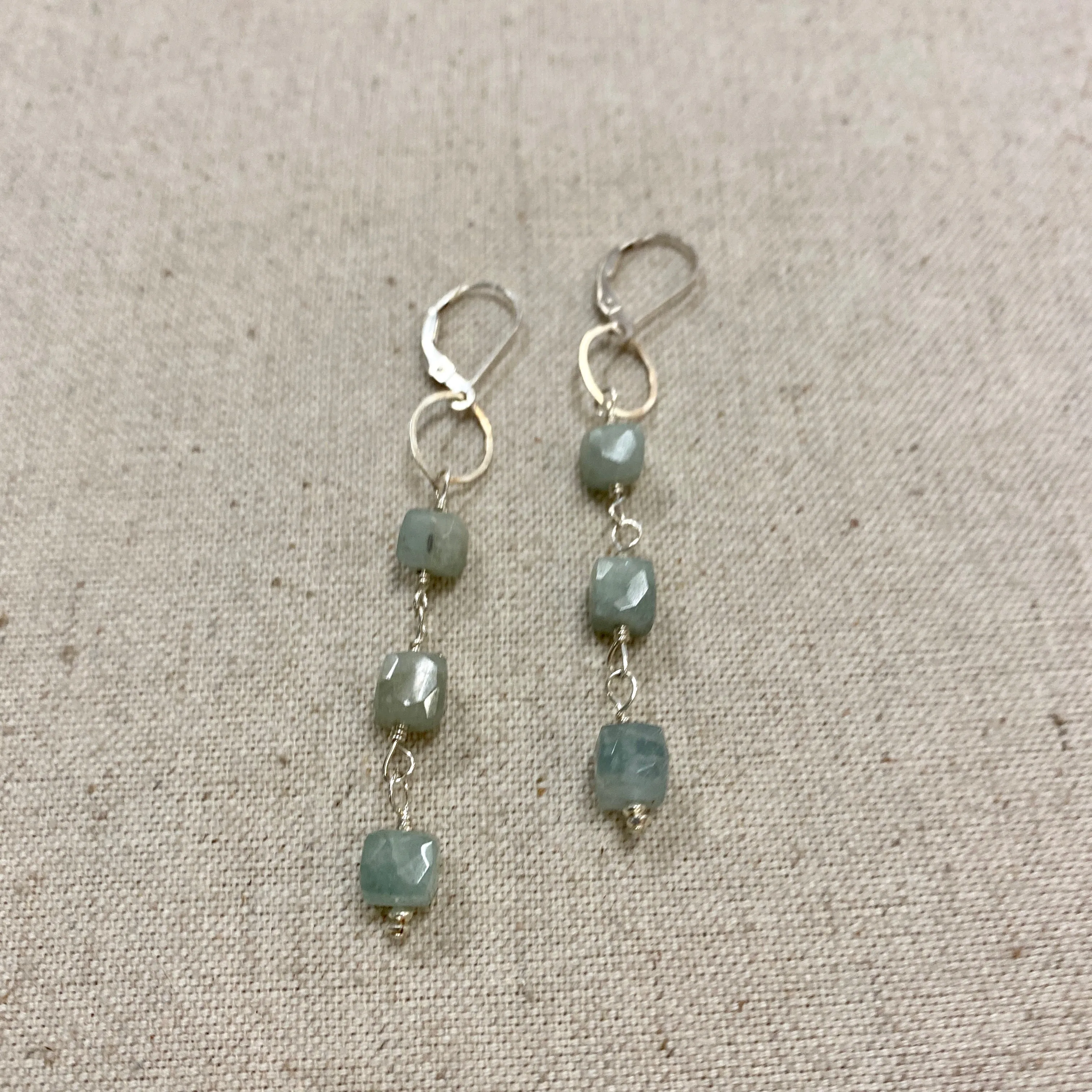 Amazonite Cube earrings