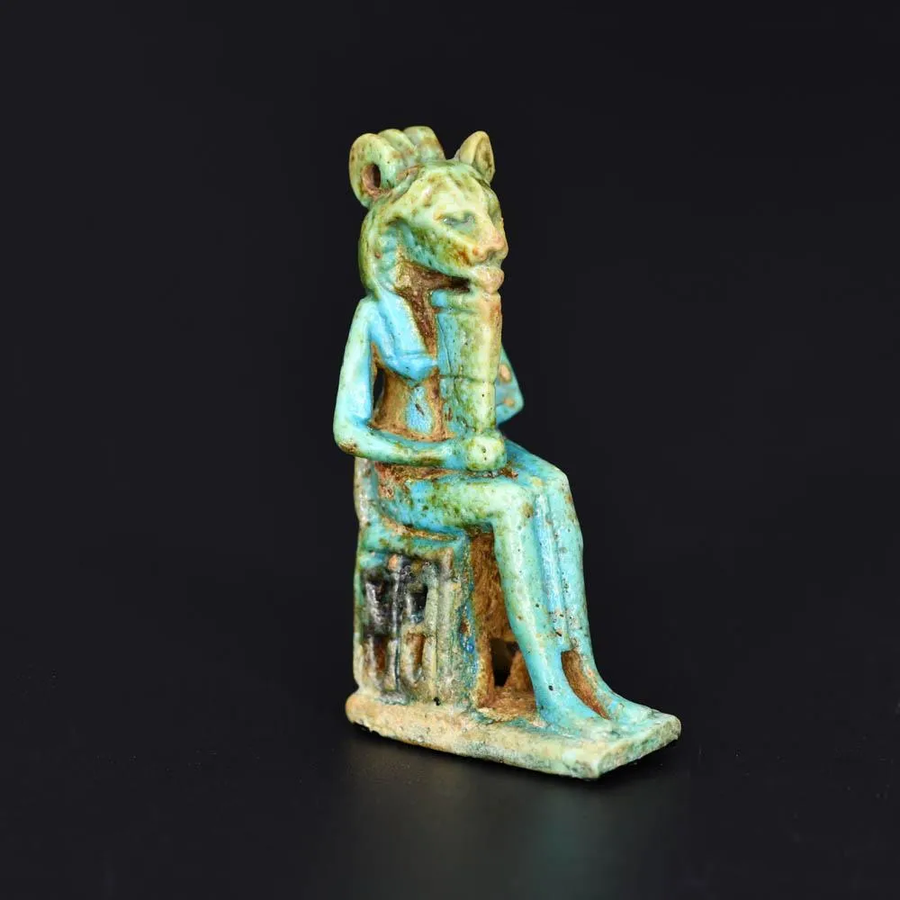 An Egyptian Faience Amulet of Sekhmet, Ptolemaic Period, ca. 300 - 30 BCE