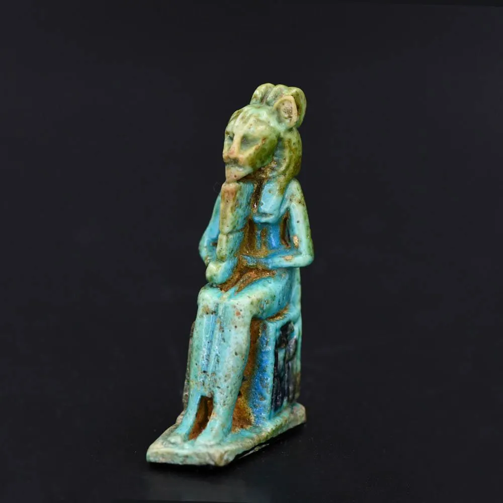 An Egyptian Faience Amulet of Sekhmet, Ptolemaic Period, ca. 300 - 30 BCE