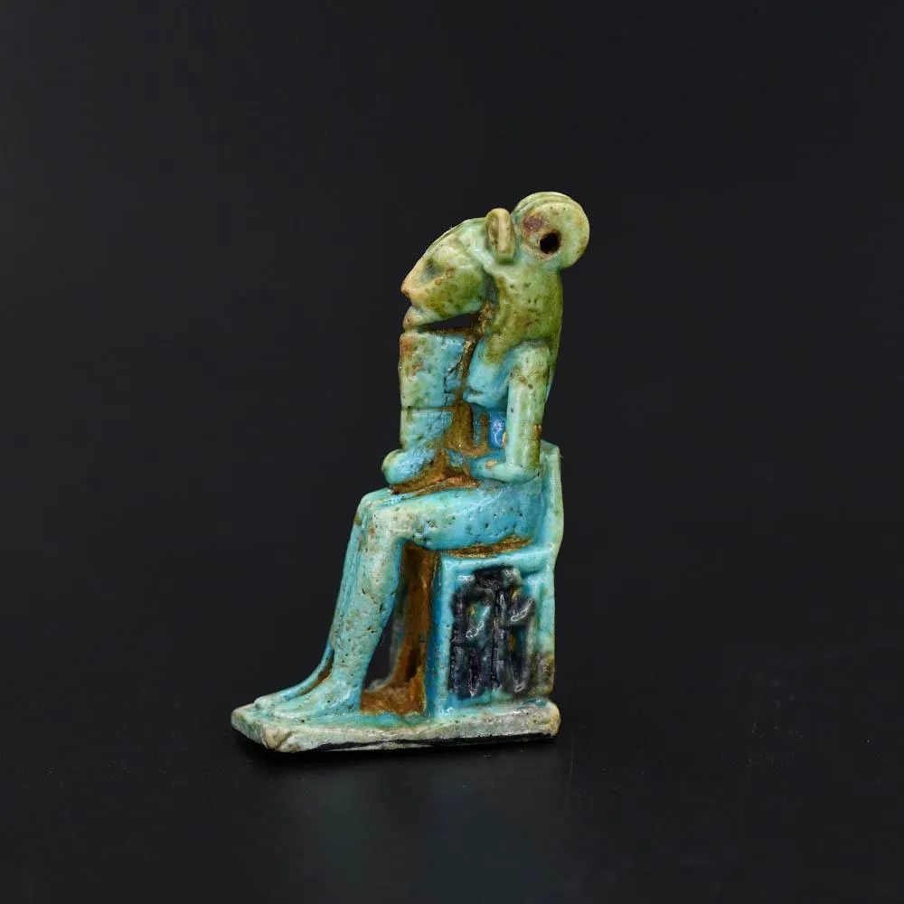 An Egyptian Faience Amulet of Sekhmet, Ptolemaic Period, ca. 300 - 30 BCE