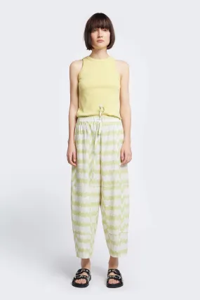 Aratus Pant in Pale Green Print