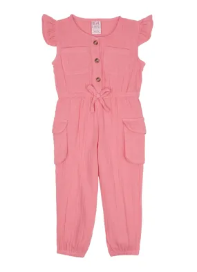 Baby Girls 12-24M Linen Jumpsuit