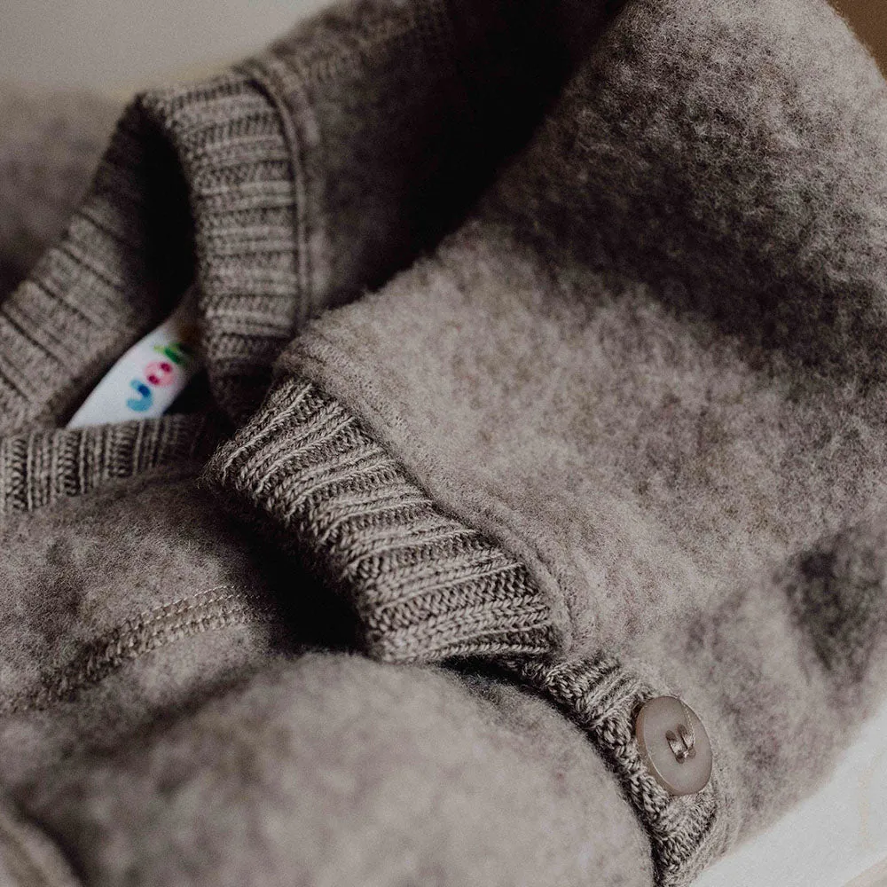 Baby suit - 100% Wool Fleece - Sesame