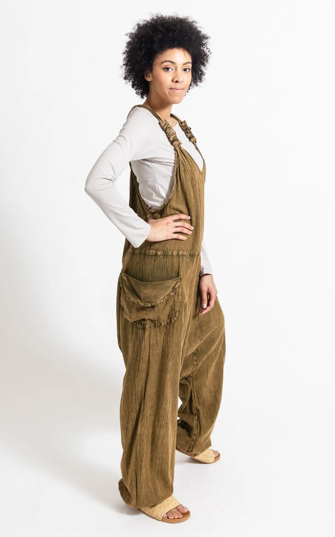 Bahini Overalls Long - Khaki