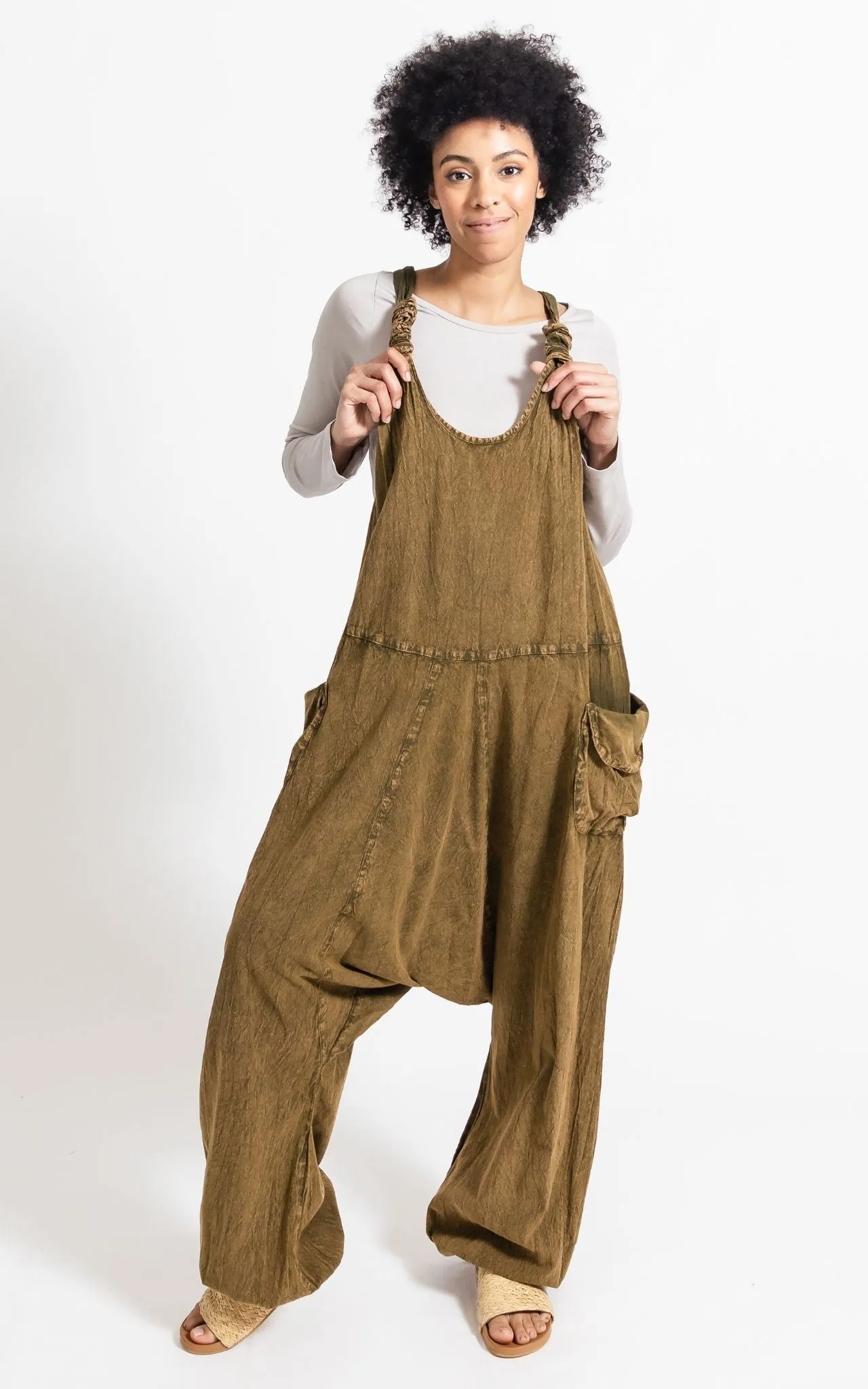 Bahini Overalls Long - Khaki