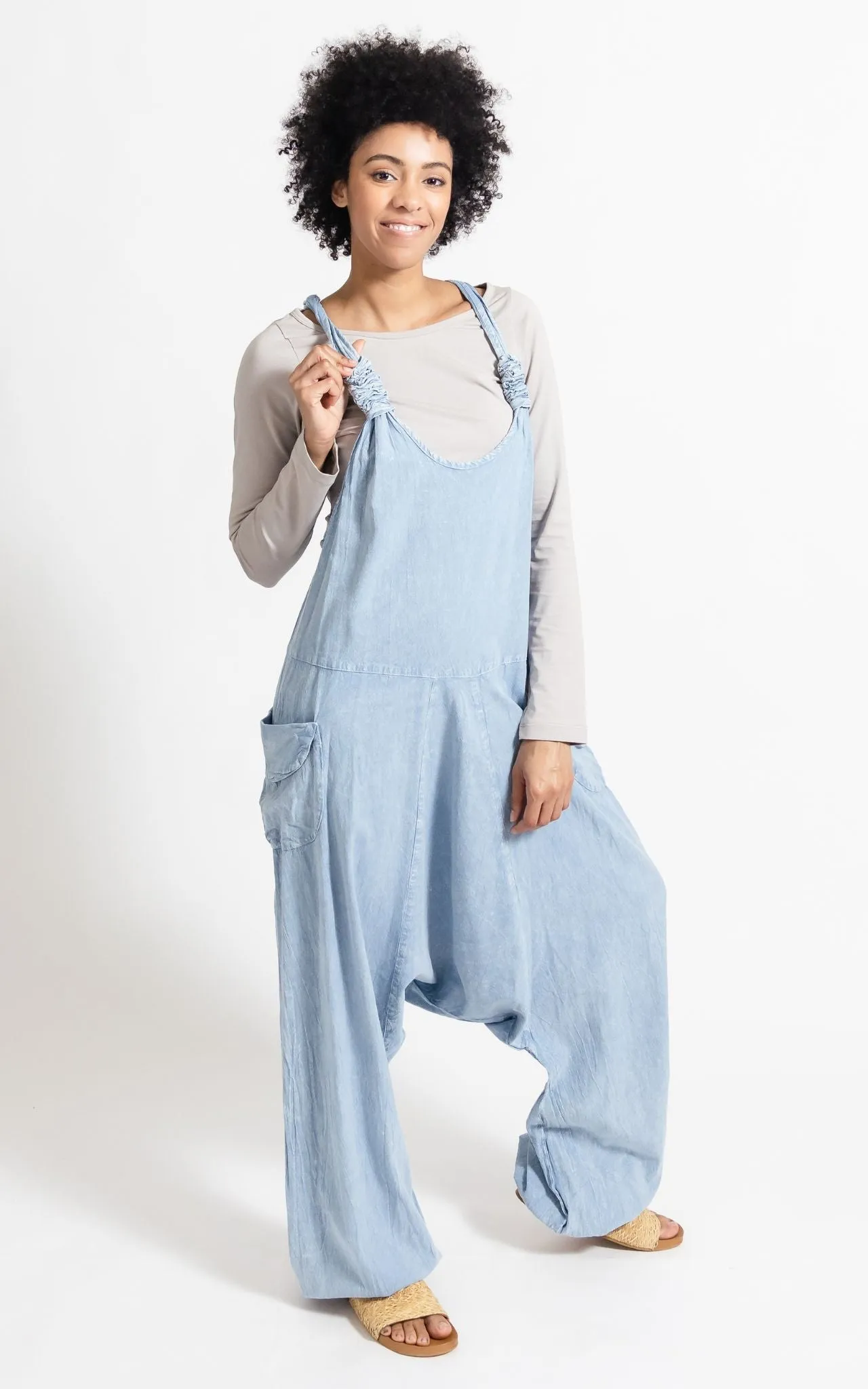 Bahini Overalls Long - Sky Blue