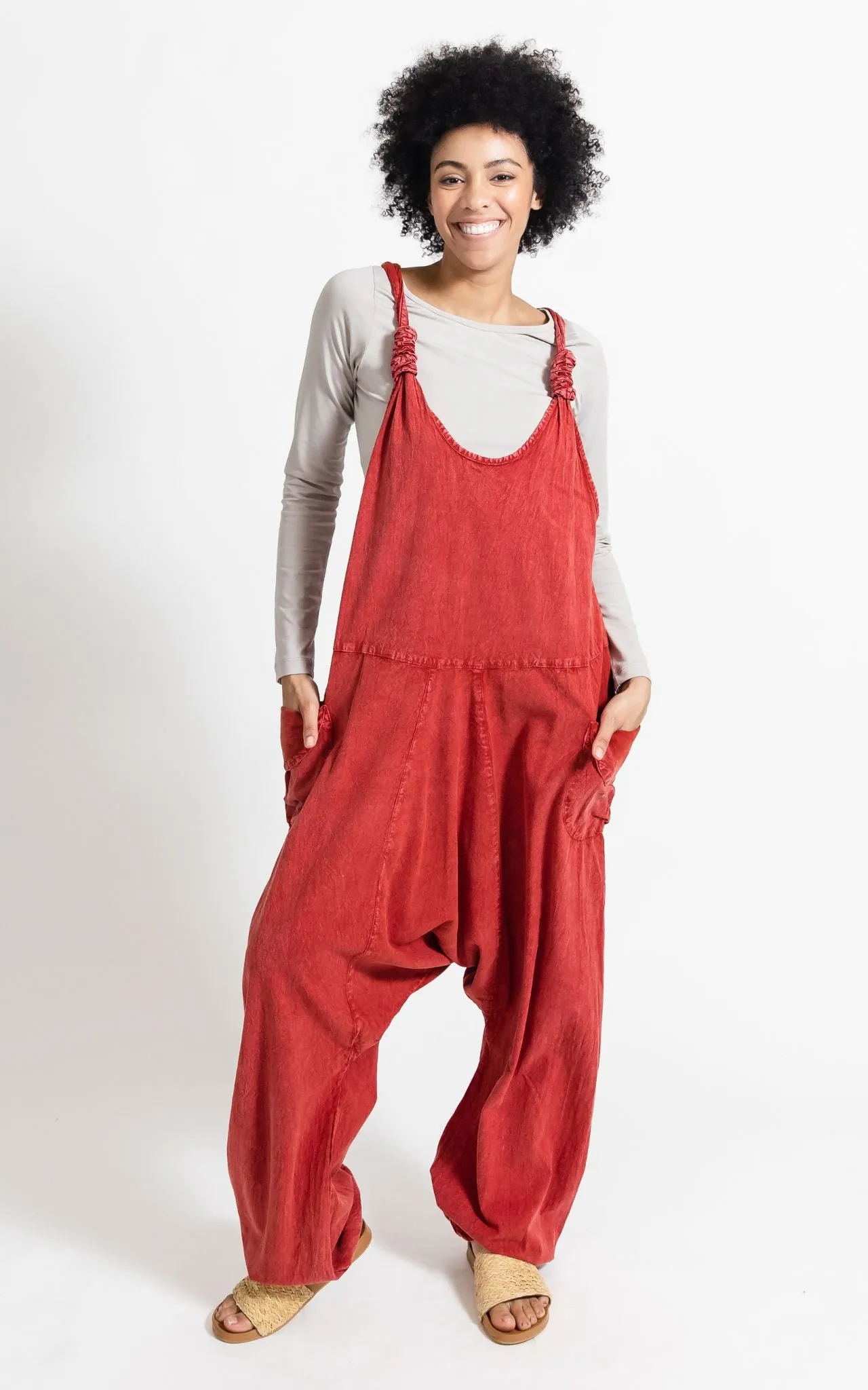 Bahini Overalls Long - Tangerine