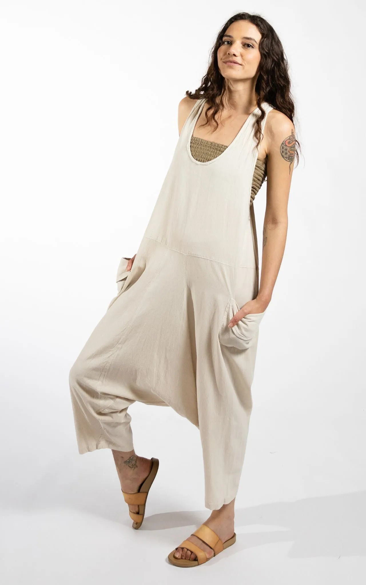 Bahini Overalls - Oatmeal