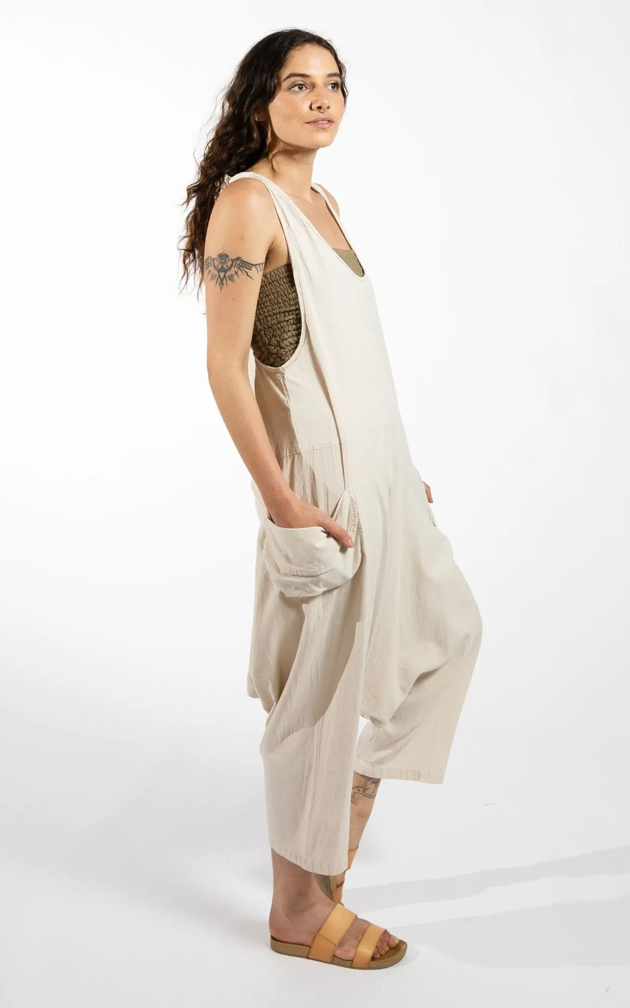 Bahini Overalls - Oatmeal