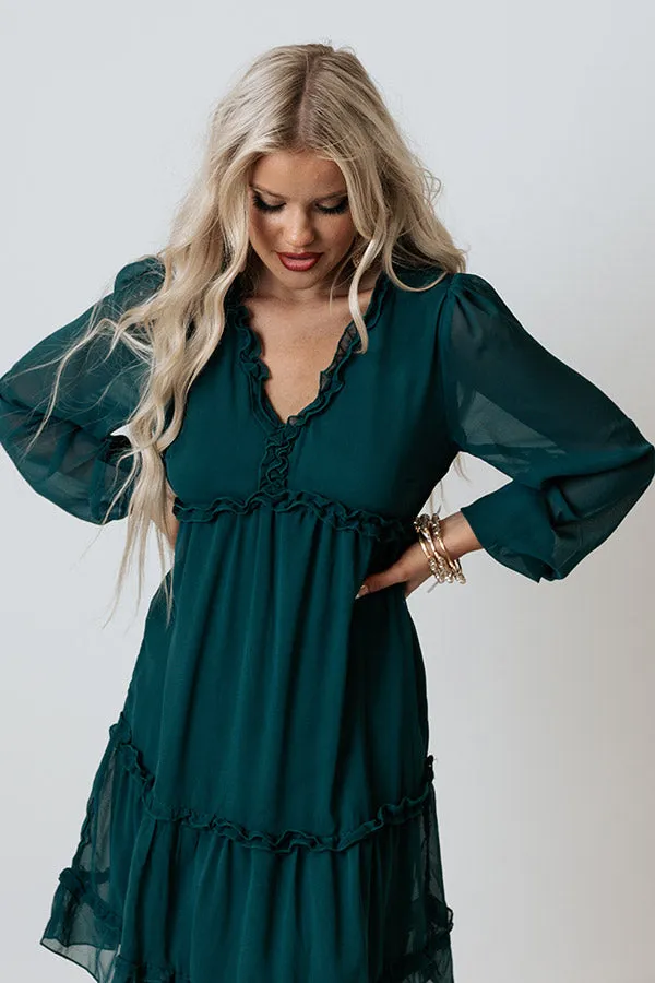 Balcony Nights Ruffle Dress