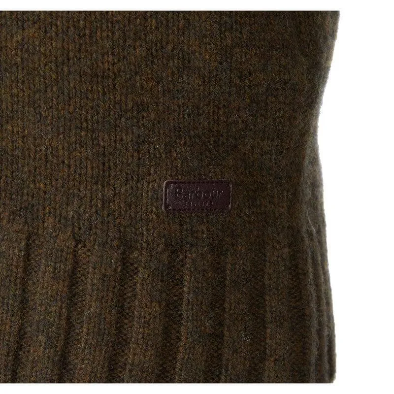 Barbour Duffle Mens Cable Crew Jumper - Willow Green