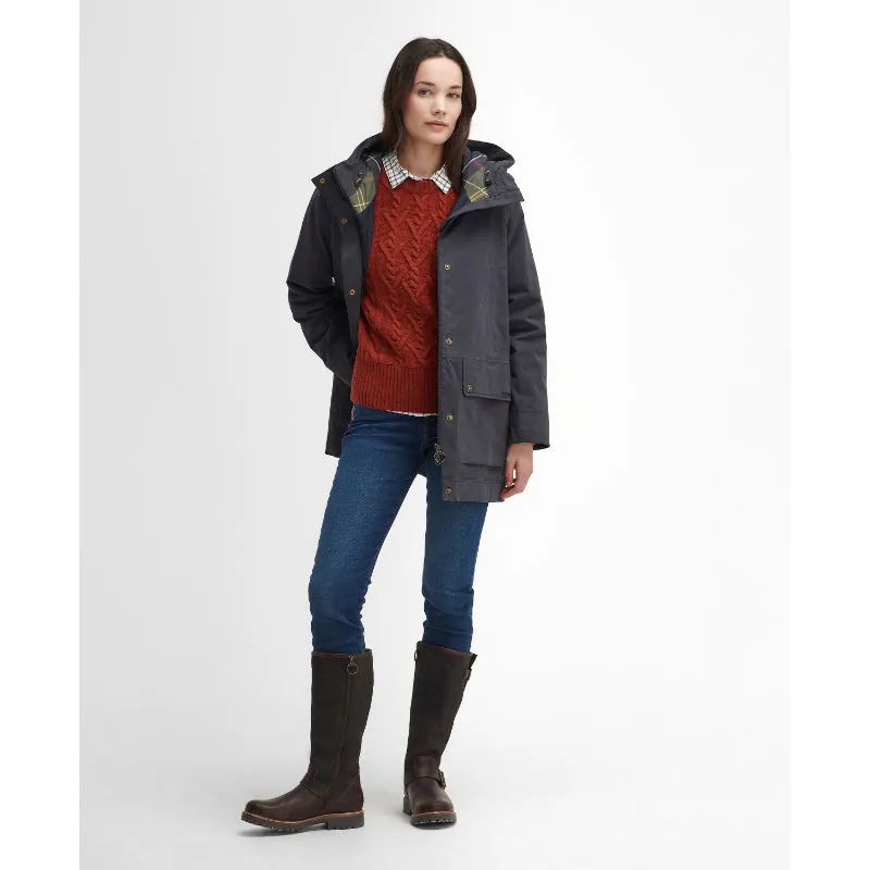 Barbour Winter Beadnell Waterproof Ladies Jacket - Dark Navy/Classic