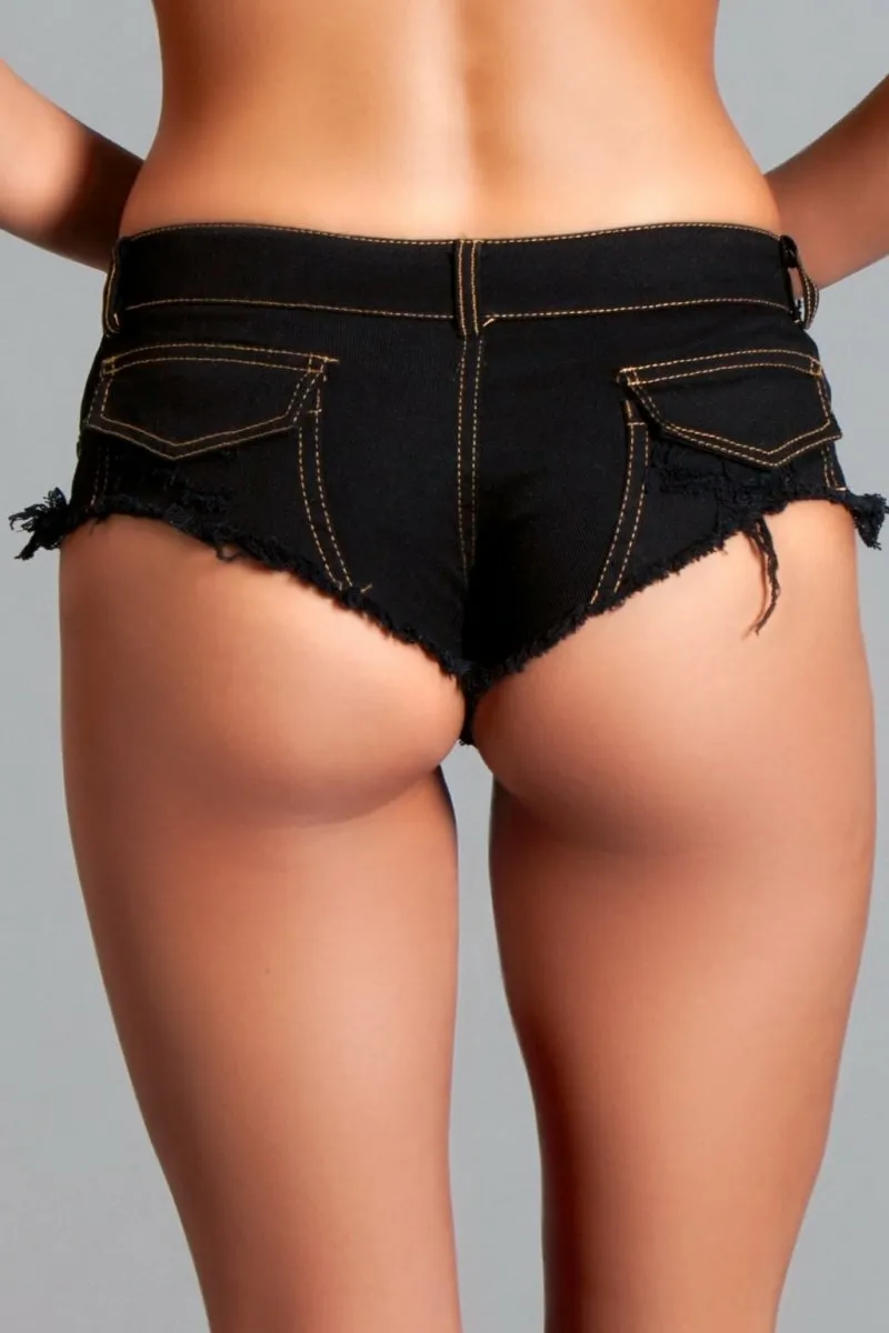 BeWicked BWJ3BK Baby Got Back Booty Shorts - Black