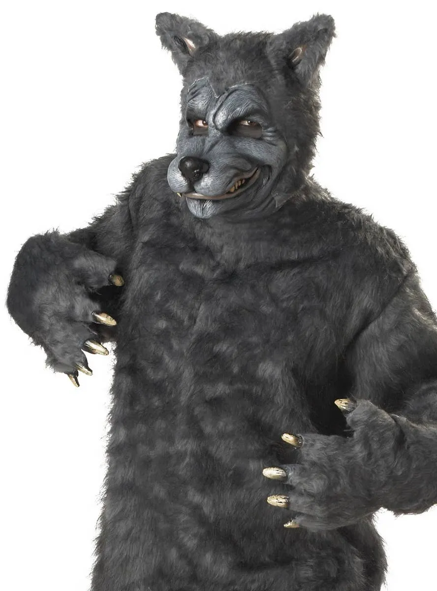 Big Bad Wolf Plus Size Mens Grey Costume