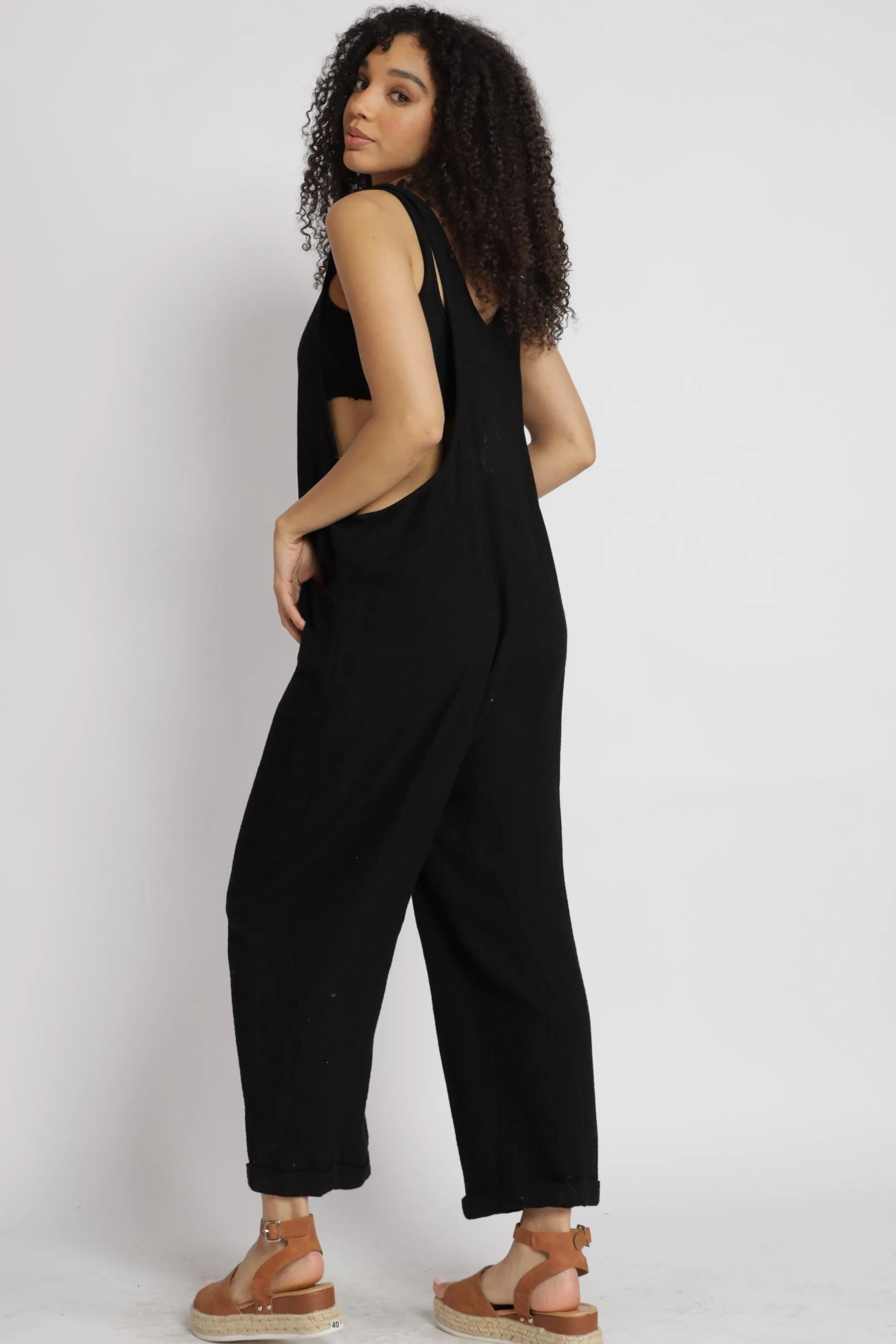 Black Gauze Jumpsuit