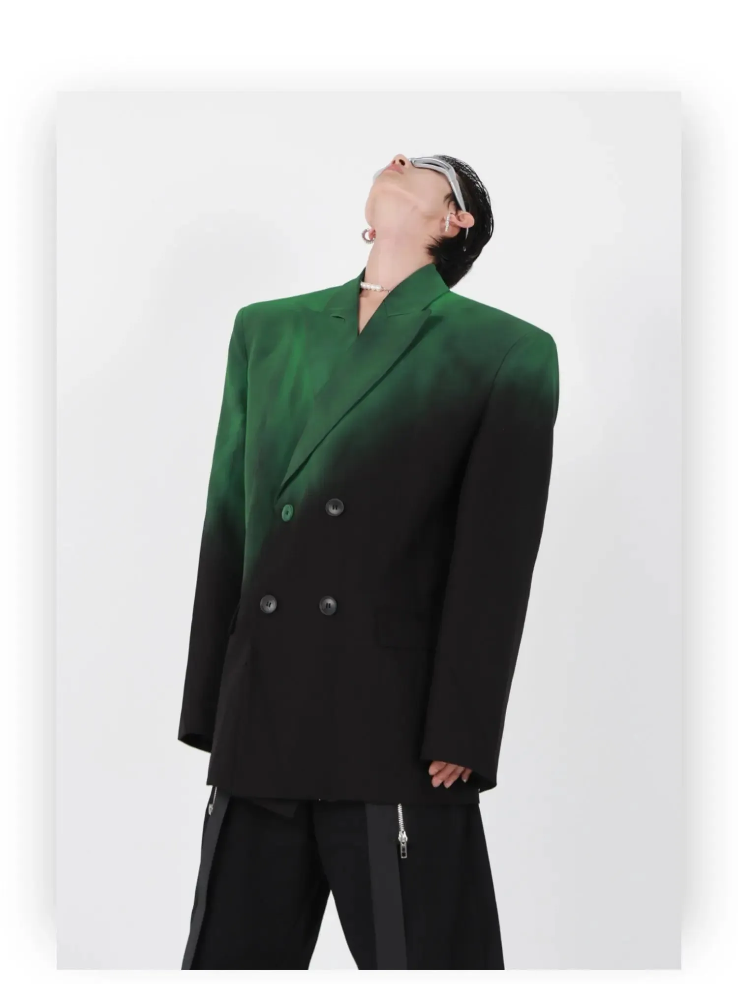 Black-green Gradient Jacket