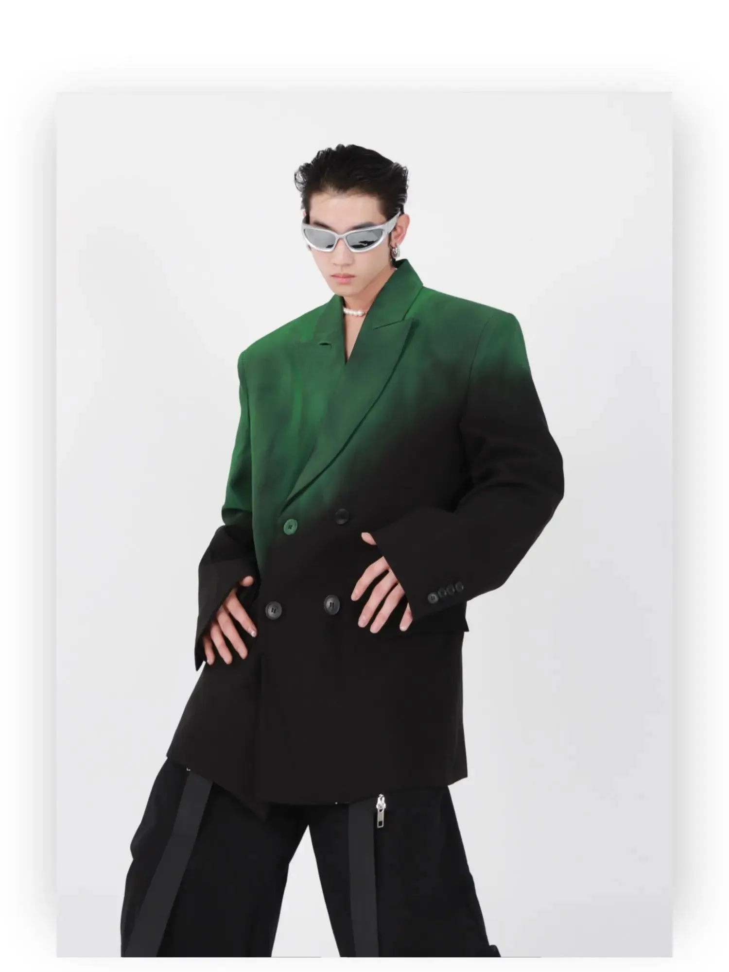 Black-green Gradient Jacket