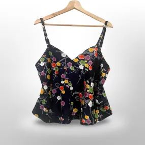 Blue Shibori Floral Camisole