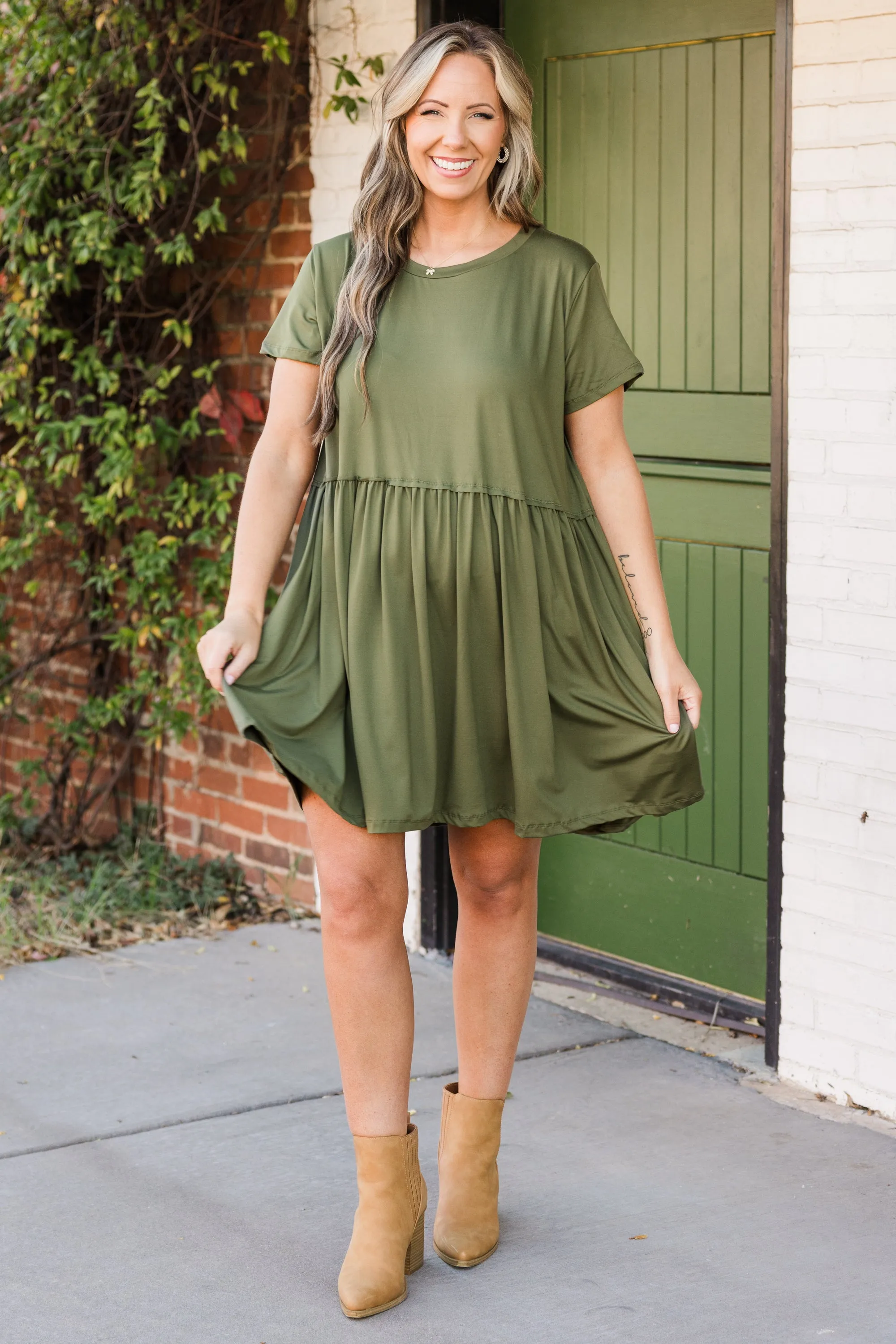 Bold Spirit Dress, Olive