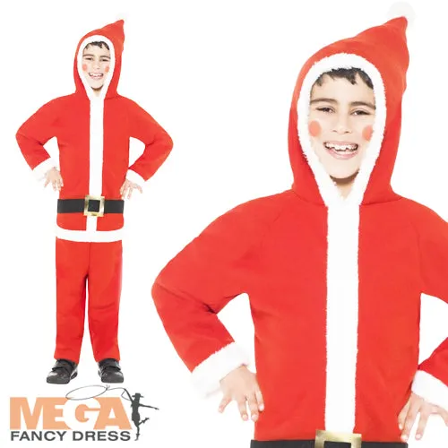 Boys Santa Festive Father Christmas St Nicholas Xmas Costume