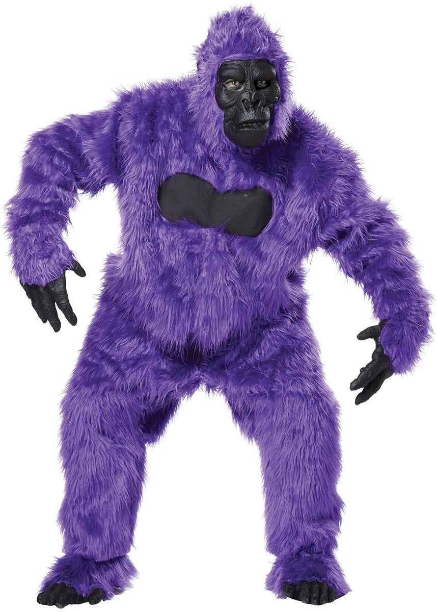 Bright Purple Deluxe Gorilla Suit Adults Costume