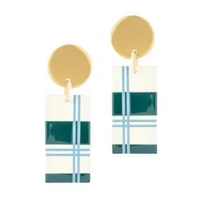 Bruce Spruce Plaid Cabana Earrings