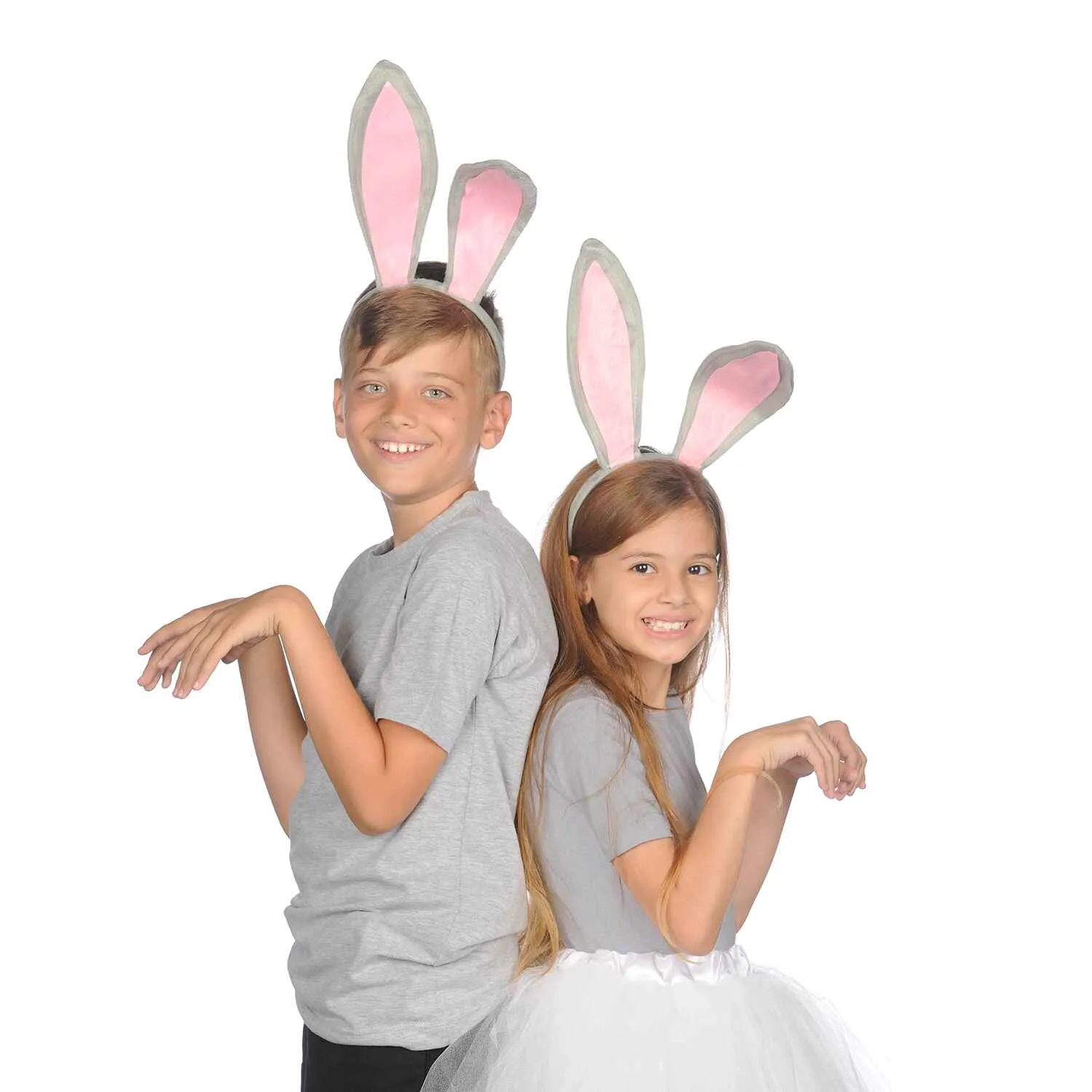 Bunny Ears Headband - Plush Easter Rabbit Ears (2pcs) - FUNCREDIBLE