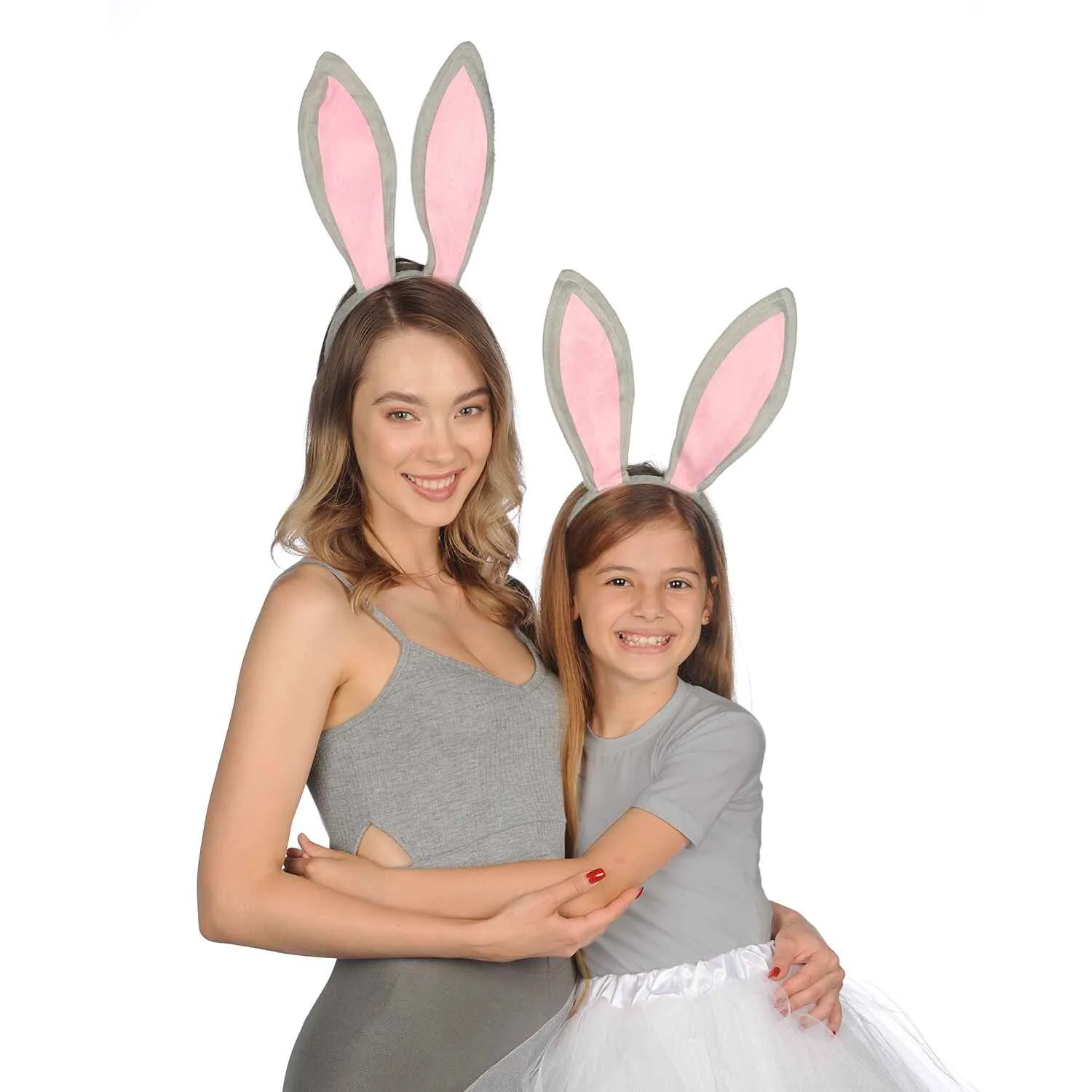 Bunny Ears Headband - Plush Easter Rabbit Ears (2pcs) - FUNCREDIBLE