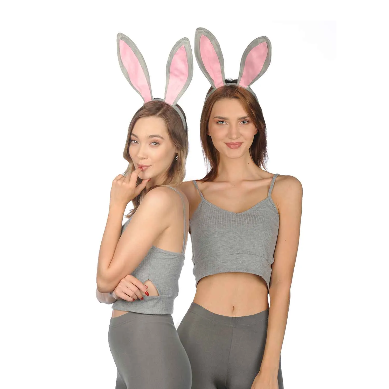 Bunny Ears Headband - Plush Easter Rabbit Ears (2pcs) - FUNCREDIBLE