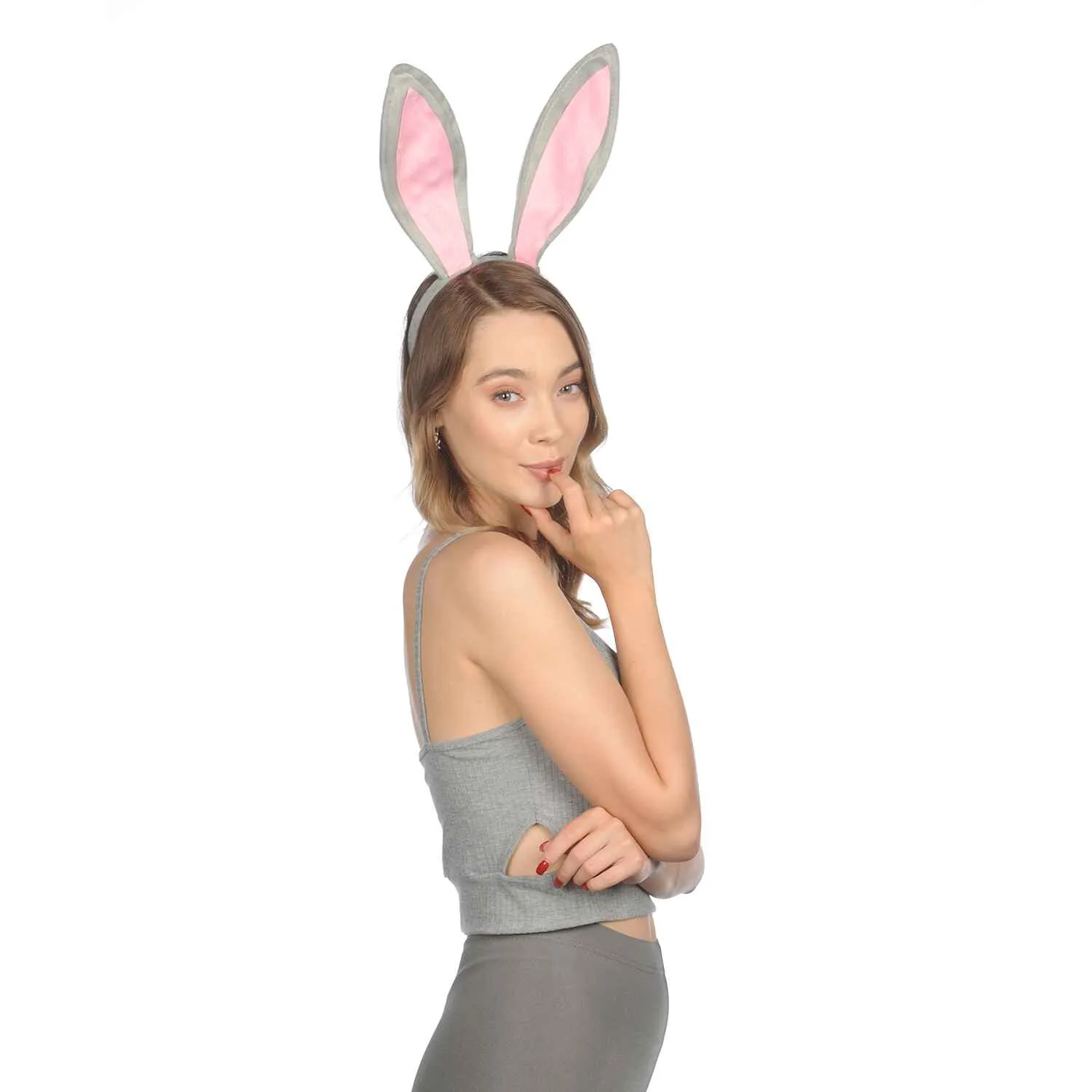 Bunny Ears Headband - Plush Easter Rabbit Ears - FUNCREDIBLE