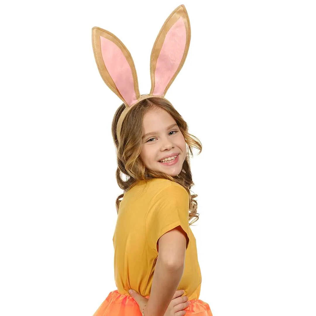 Bunny Ears Headband - Plush Easter Rabbit Ears- FUNCREDIBLE