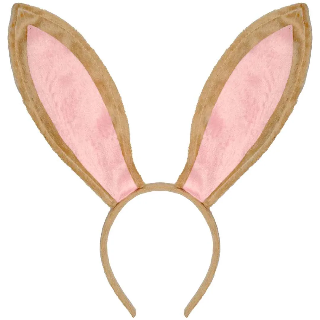 Bunny Ears Headband - Plush Easter Rabbit Ears- FUNCREDIBLE