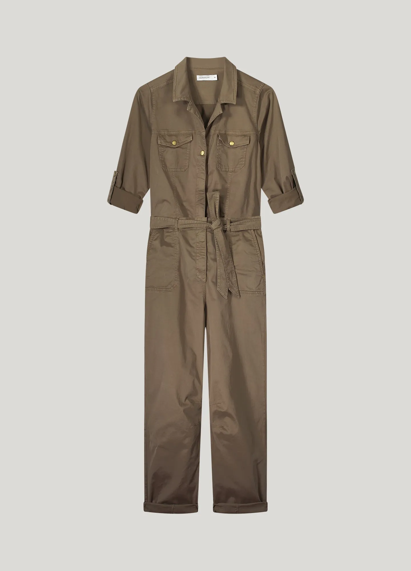 Butter Tencel Twill Jumpsuit in Olive