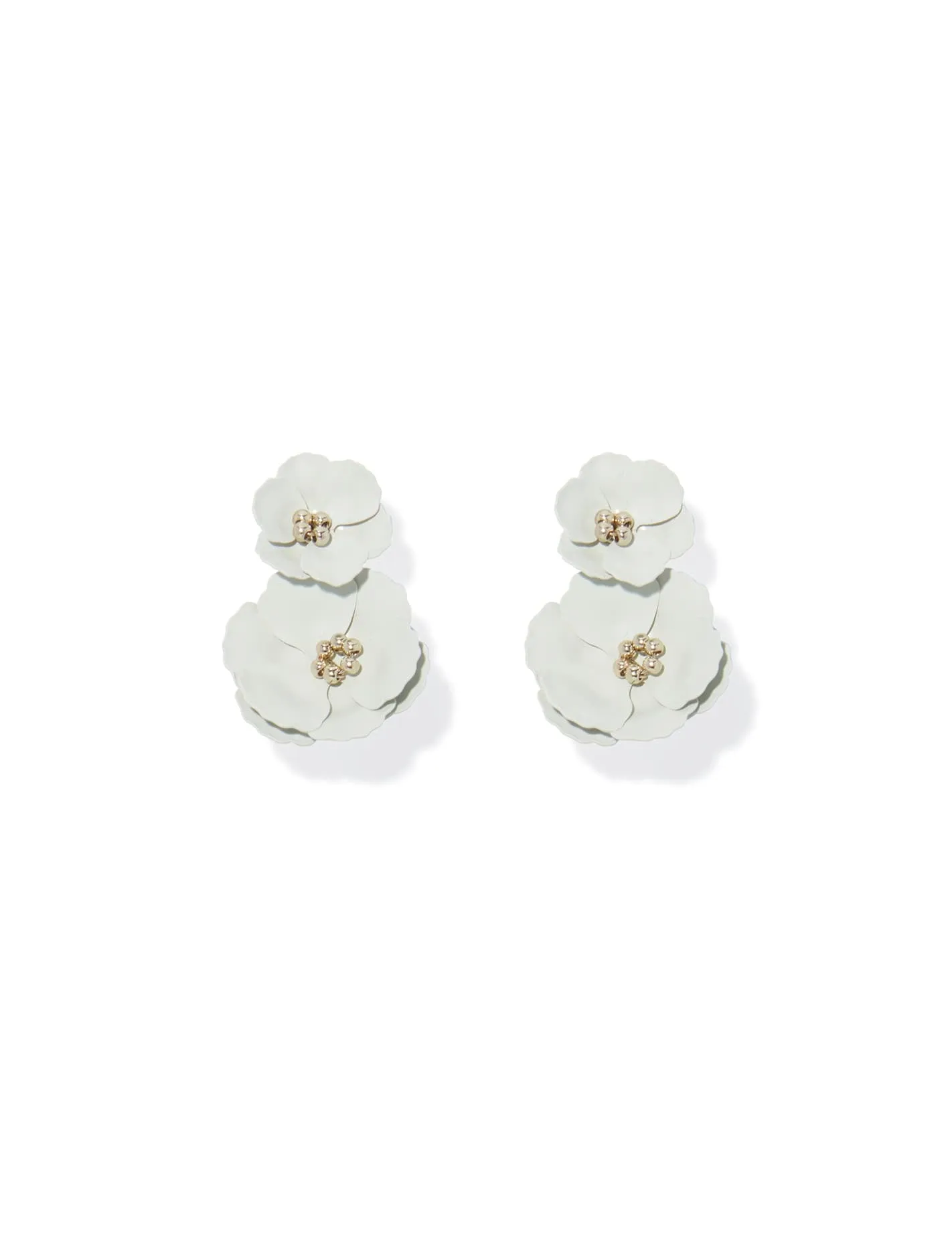 Camy Coated Flower Underear Earrings