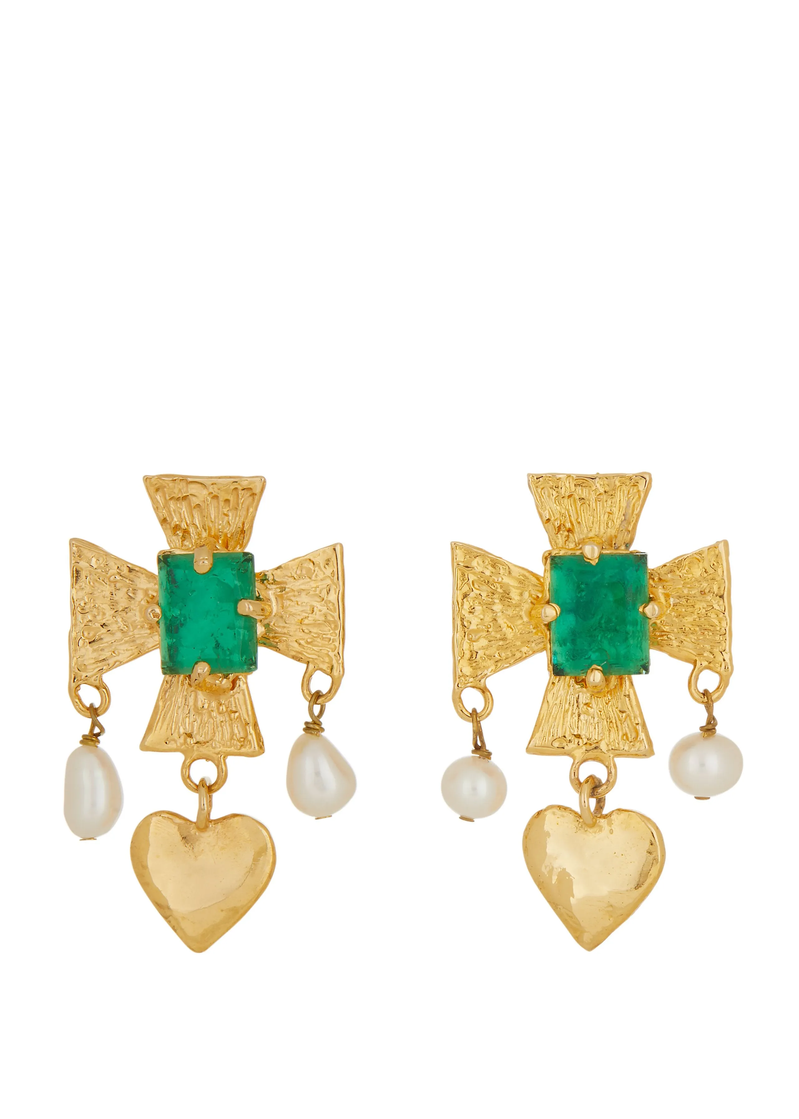 Cardinal Earrings - Green