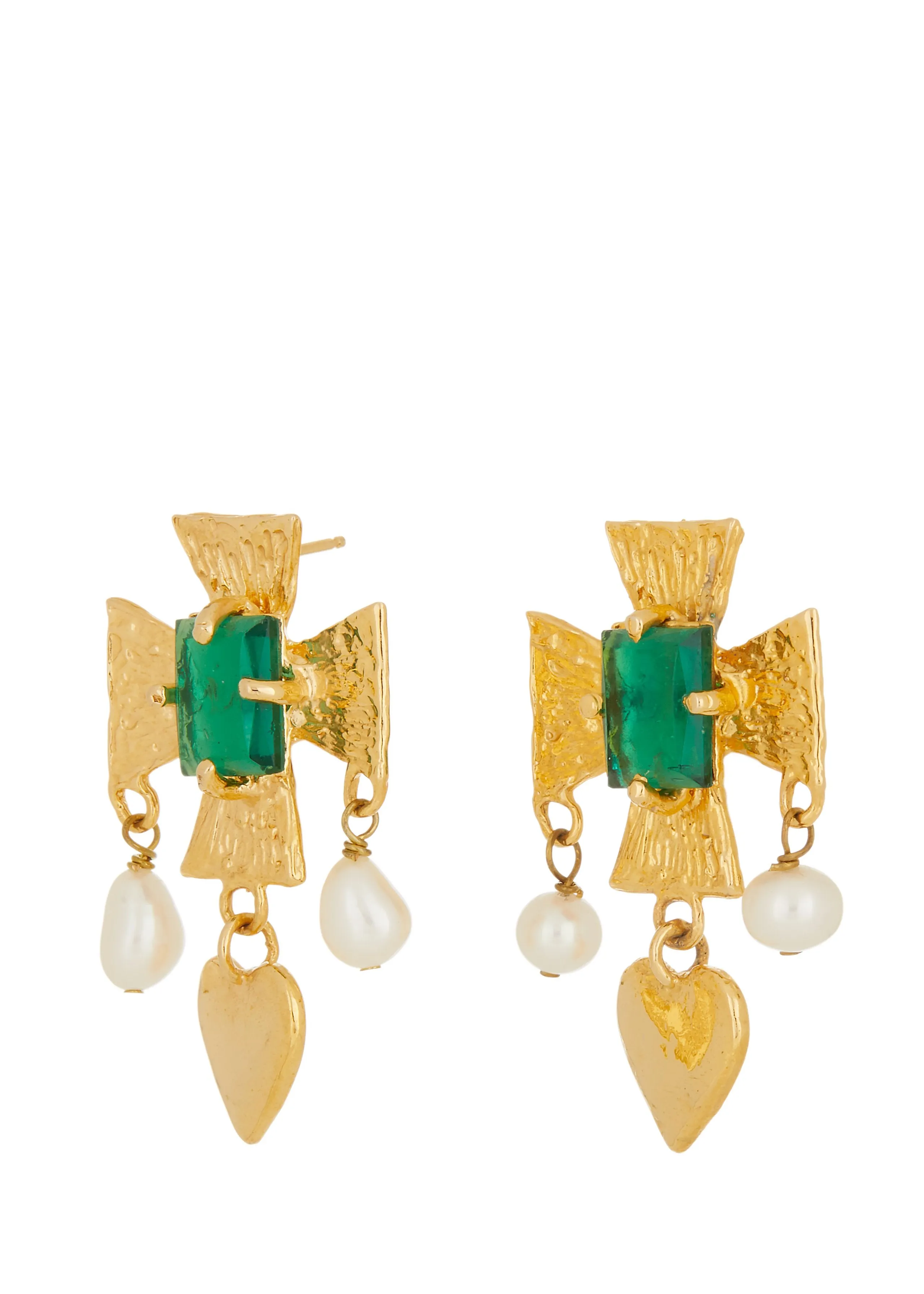 Cardinal Earrings - Green