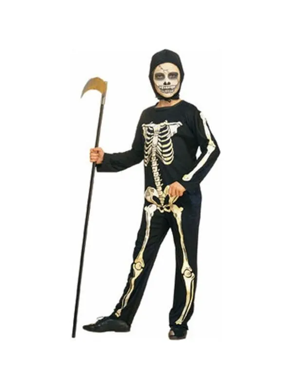 Child's Skeleton Costume w/ Hood