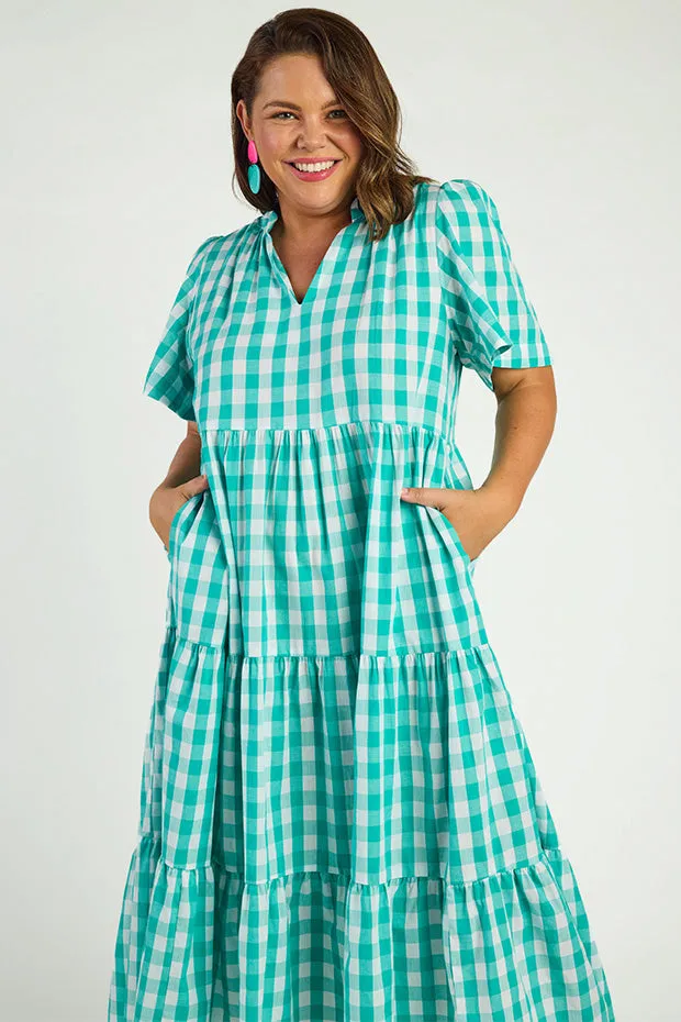 Clara Jade Gingham Dress