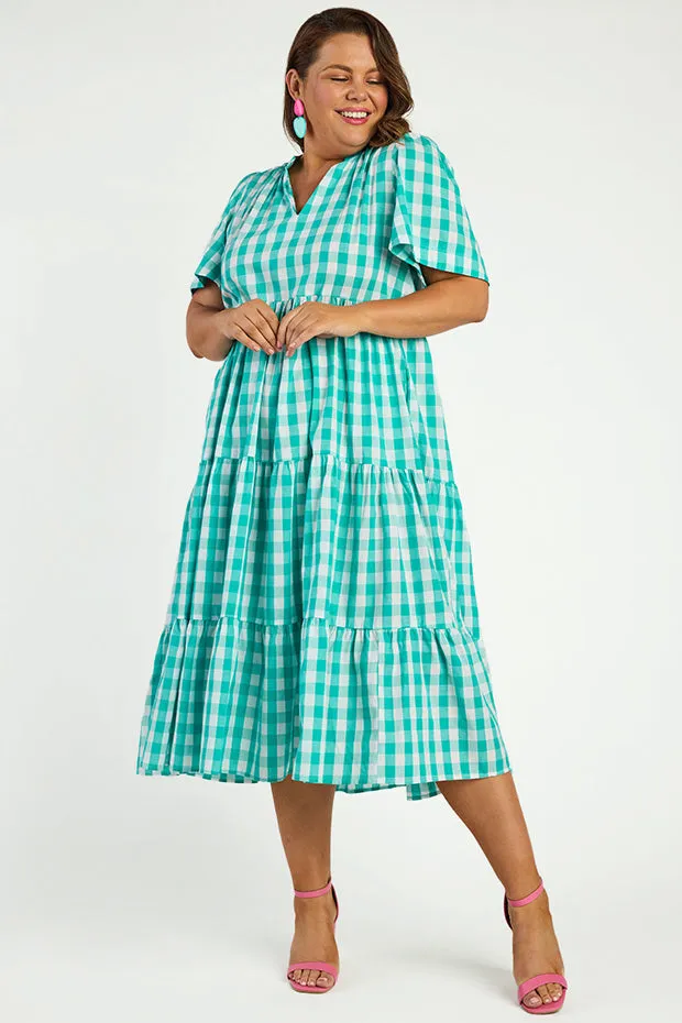 Clara Jade Gingham Dress