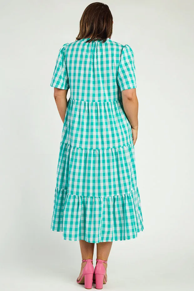 Clara Jade Gingham Dress