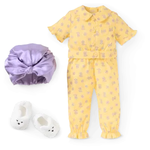 Claudie's™ Yellow Bloom Pajamas for 18-inch Dolls