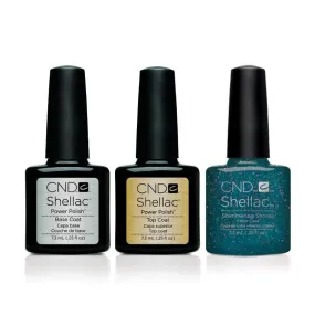 CND - Shellac Combo - Base, Top & Shimmering Shores