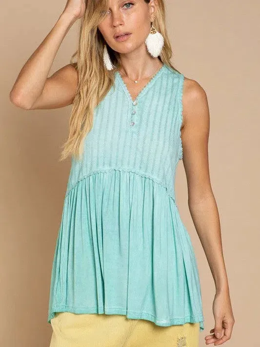 Cotton Candy Dreams Babydoll Knit Tank Top