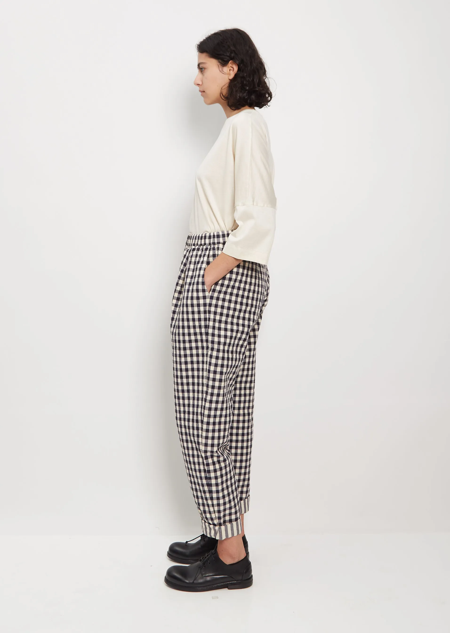 Cotton Check Verger Pant