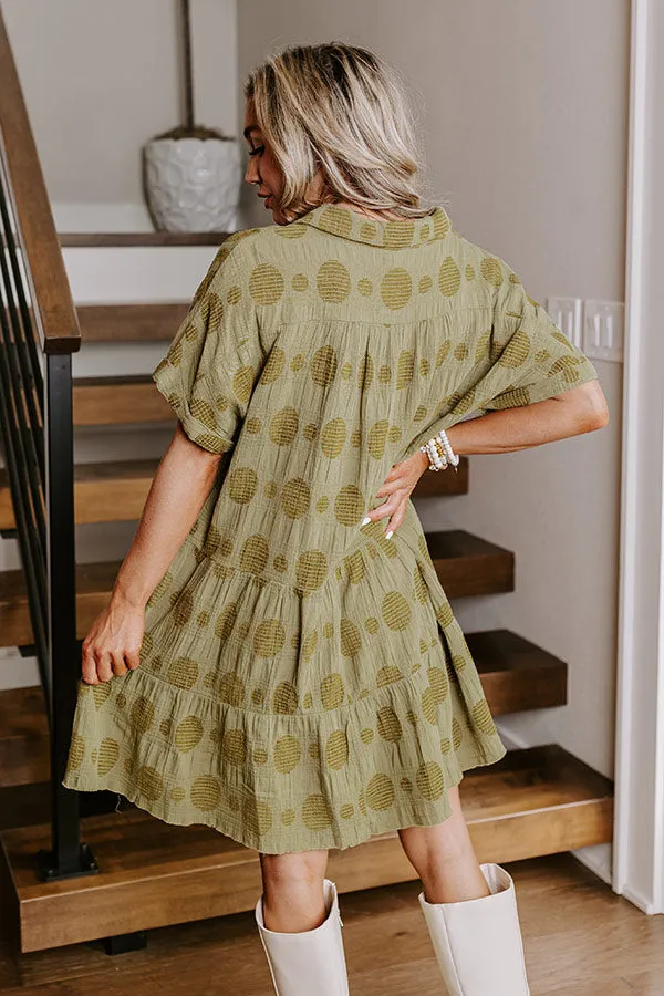 Dancing In The Sun Babydoll Dress In Sage